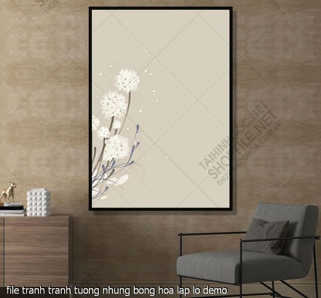 file tranh tranh tuong nhung bong hoa lap lo